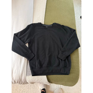 Men's Fruit of the Loom Black Crewneck Sweatshirt L
